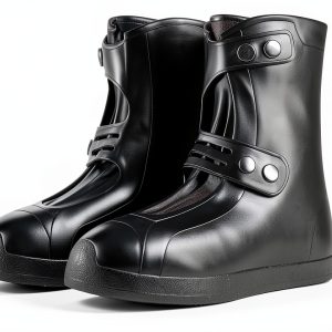 RINJOY Waterproof Silicone Shoe Covers Size M L XL 2XL Black Resistant-0