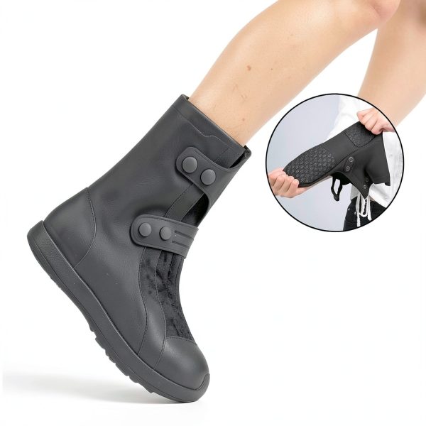 RINJOY Waterproof Silicone Shoe Covers Size M L XL 2XL Black Resistant-1