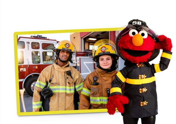 Sesame Street Loves Community Helpers: A Preschool-2 Book for Kids-0