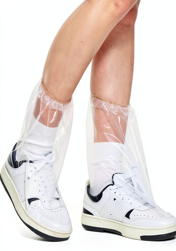 VRSHMB Waterproof Shoe Covers Adults M Clear 10 Pairs-0