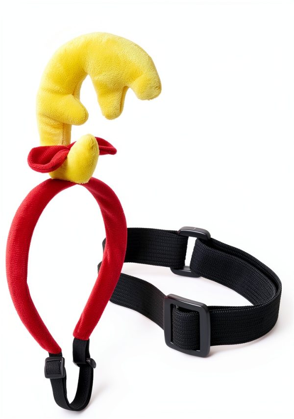 Dog Antler Headband HEYFIZZ – Red Bow, Adjustable Fit (FAGU02)-2