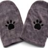 Penny & Niko Microfiber Pet Towel Mitts - Paw Cleaning and Drying Mitts/Gloves for Dogs and Cats (Gray, Standard - 2 Pack)-0
