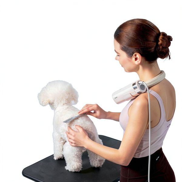Pet Neck Dryer JirPet Professional Dog Dryer Hands-Free H1 White-1