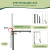 Dog Grooming Arm Ruiony Stainless Steel Foldable Steel Stand-5