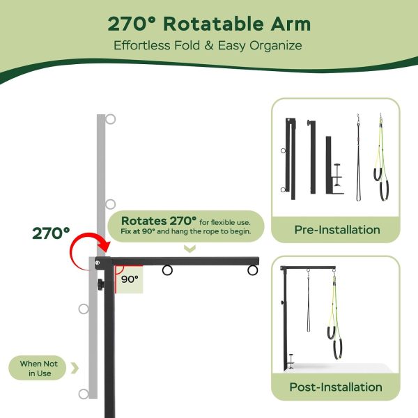 Dog Grooming Arm Ruiony Stainless Steel Foldable Steel Stand-5