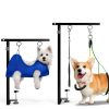 Foldable Dog Grooming Arm with Clamp: Adjustable Height 26"-40", Dog Grooming Table Arm with Hammock and No-Sit Holder, Grooming Restraint for Small Medium Dogs at Home or Salon-1