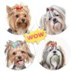 100PCS Cute Puppy Dog Small Bowknot Hair Bows,Yorkie Doggie Bows with Rubber Band Pet Grooming Bows Dog Hair Costume Accessories for Small Dog-4