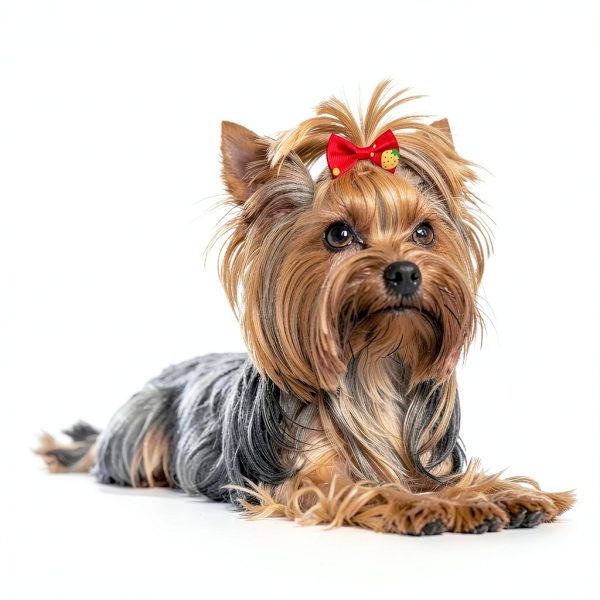 100PCS Cute Puppy Dog Small Bowknot Hair Bows,Yorkie Doggie Bows with Rubber Band Pet Grooming Bows Dog Hair Costume Accessories for Small Dog-7