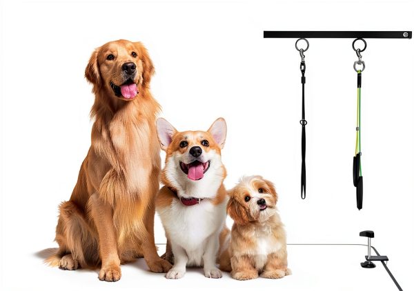 Adjustable Dog Grooming Arm by niffgaff with Clamp and Safety Hammock-3