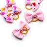 Dog Hair Bows JUCCPUL Accessories 40PCS Cute Ribbon with Rubber Bands-1