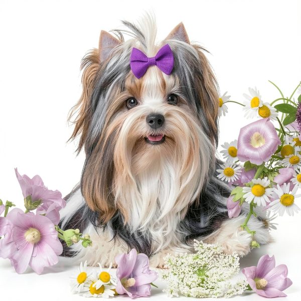 Dog Bow Soft Hair Bowknot 100pcs 50 Pairs Mix Solid 60 Colors Senniea-6