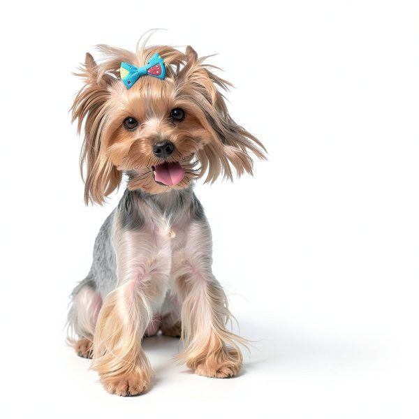 100PCS Cute Puppy Dog Small Bowknot Hair Bows,Yorkie Doggie Bows with Rubber Band Pet Grooming Bows Dog Hair Costume Accessories for Small Dog-5