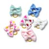 Dog Hair Bows JUCCPUL Accessories 40PCS Cute Ribbon with Rubber Bands-5