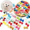Dog Bow Soft Hair Bowknot 100pcs 50 Pairs Mix Solid 60 Colors Senniea-3