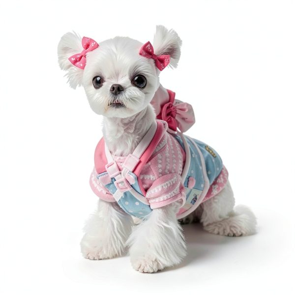 Dog Hair Bows JUCCPUL Accessories 40PCS Cute Ribbon with Rubber Bands-4