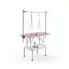 Pet Grooming Table Yaheetech 46" Height Stand with Arm Tray Pink-1