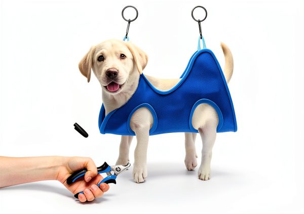 Adjustable Dog Grooming Arm by niffgaff with Clamp and Safety Hammock-0