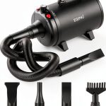 Dog-Hair-Dryer, 5.2HP/ 3800W High Velocity Pet Blow Dryer with Heater for Grooming, Speed Temperature Adjustable Dog Blower Grooming Dryer with 4 Nozzles-0