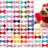 100PCS Cute Puppy Dog Small Bowknot Hair Bows,Yorkie Doggie Bows with Rubber Band Pet Grooming Bows Dog Hair Costume Accessories for Small Dog-2