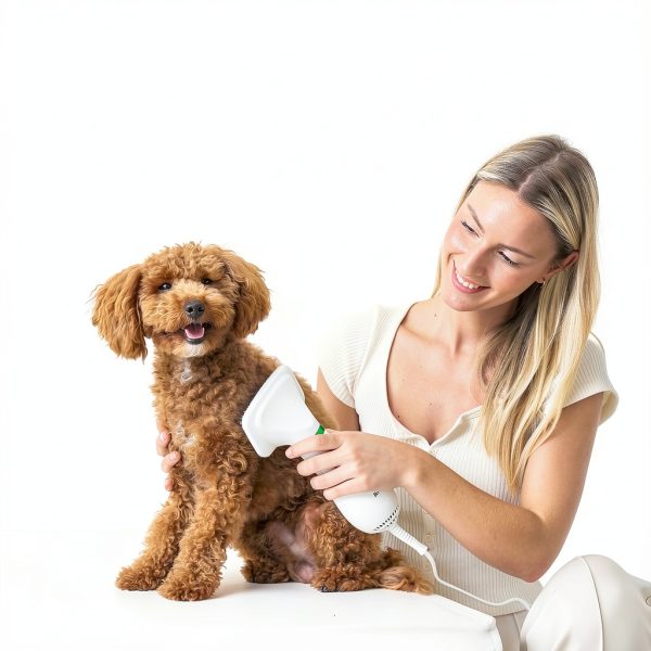 2-in-1 Dog Hair Dryer with Slicker Brush for Small-Sized Dogs and Cats | Pet Hair Dryer | Dog Blow Dryer | 300 Watts, 75-85 dB, Adjustable Temperature, Overheat Protection-1