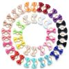 Chenkou Craft Puppy Yorkie Hair Bow 40pcs Pure Ribbon with Rubber Band-1